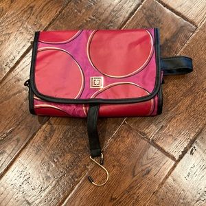 Liz Claiborne Travel Hanging Cosmetic Makeup Organizer Tote Bag USED